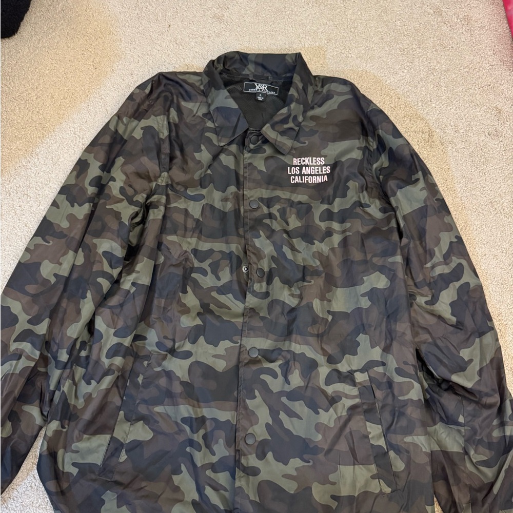 Young & Reckless Pink & Camo Lightweight Jacket size L